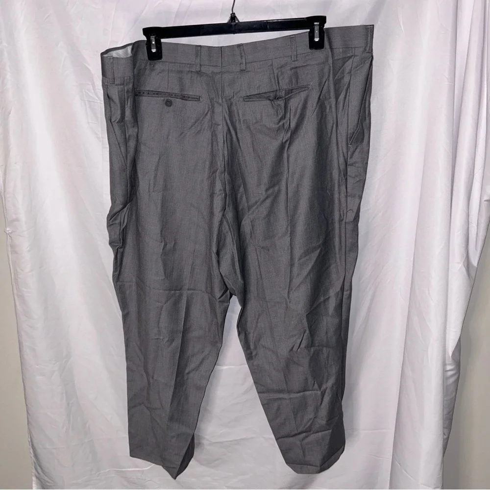 Giorgio Fiorelli Suit Pants Grey 60/55 Slacks Flat Front Dress Pants No Pleats